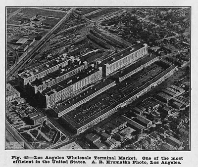 Los Angeles Wholesale Terminal Market, aerial view