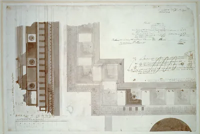 [United States Capitol, Washington, D.C. Hall of Representatives - cornice, ceiling plan]