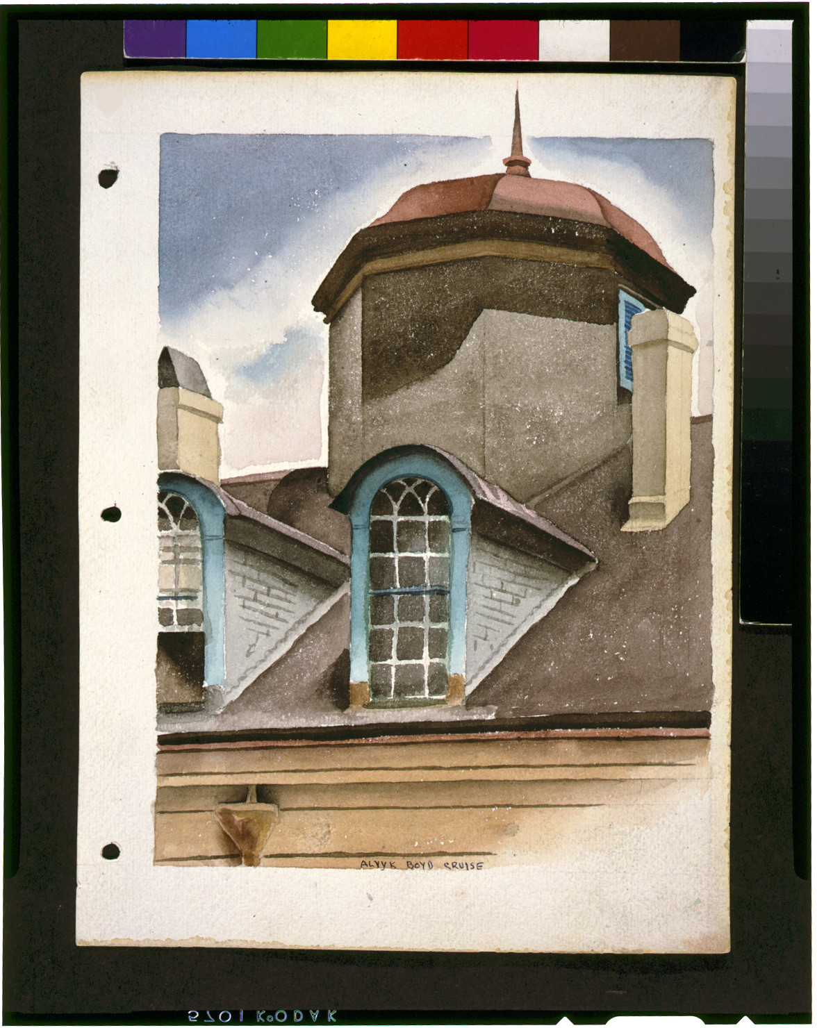 [Octagonal cupola and dormered windows of Girod House, New Orleans, Louisiana] / Alvyk Boyd Cruise., [between 1935 and 1939] — historic drawing