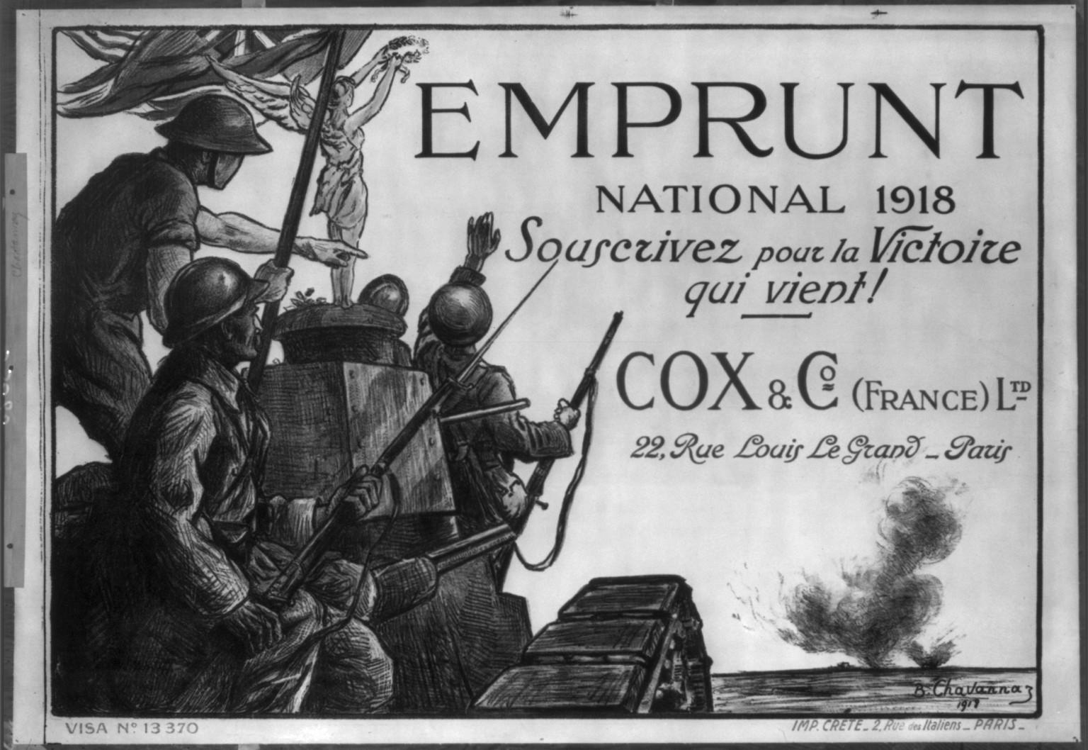 Emprunt National 1918: Souscrivez pour la Victoire qui vient!, 1918 — historic image