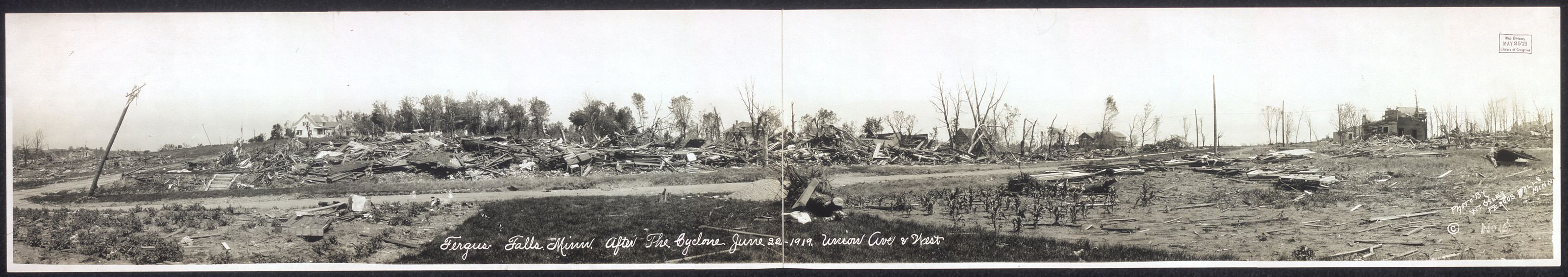 MN Fergus Falls cyclone A 6-22, Minnesota, 1919, 1919 — historic image