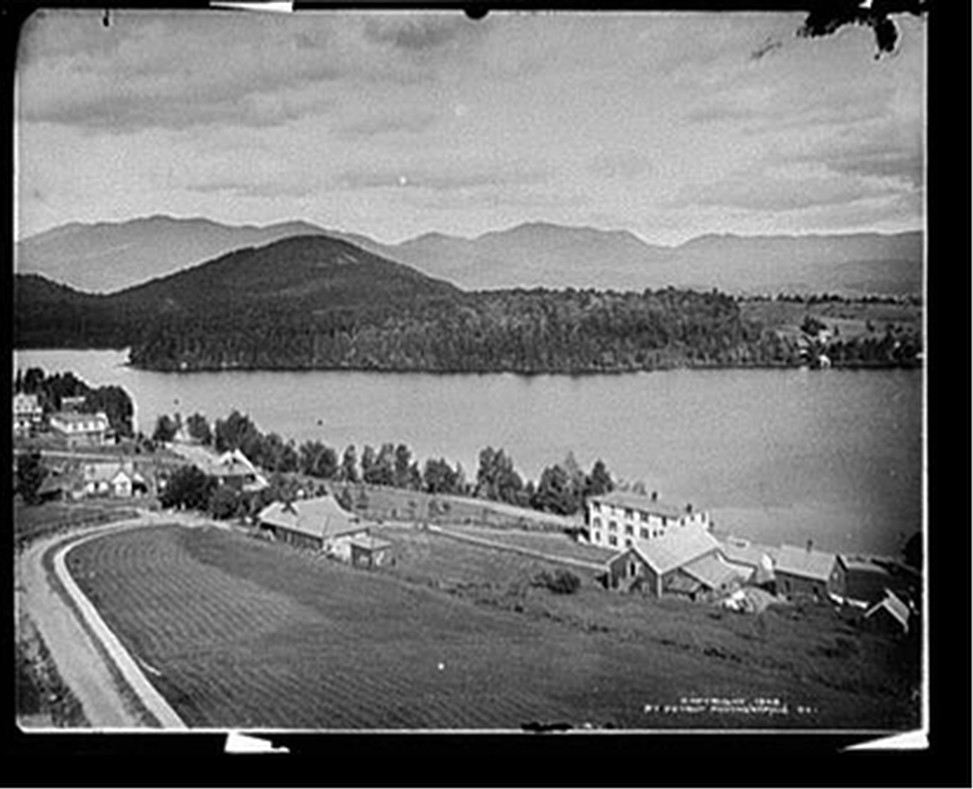 Lake Placid and Mirror Lake from the Steven's House, Adirondack Mountains, [c1902] — historic photograph