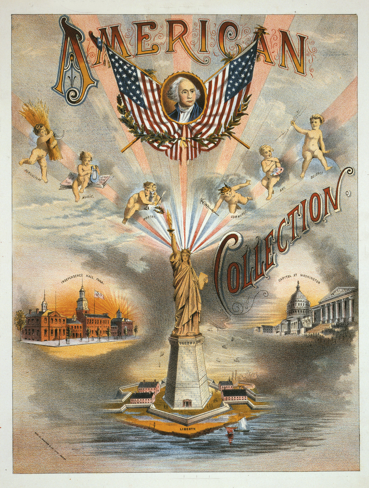 American collection / Geo. H. Walker & Co. lith., Boston., Boston : Geo. H. Walker & Co., c1885 Oct. 5. — antique lithograph