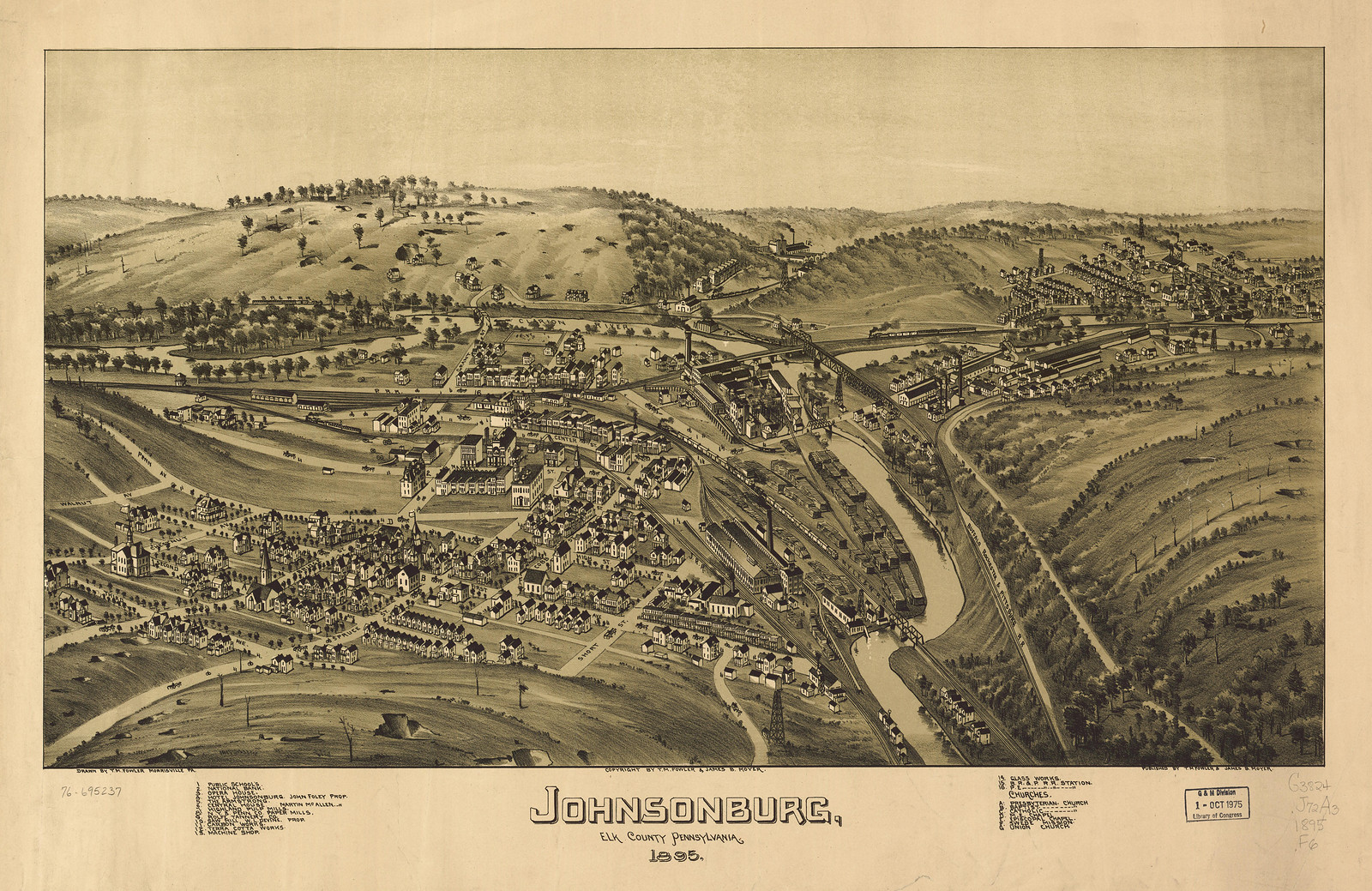 Johnsonburg, Pennsylvania, 1895, 1895 — antique map
