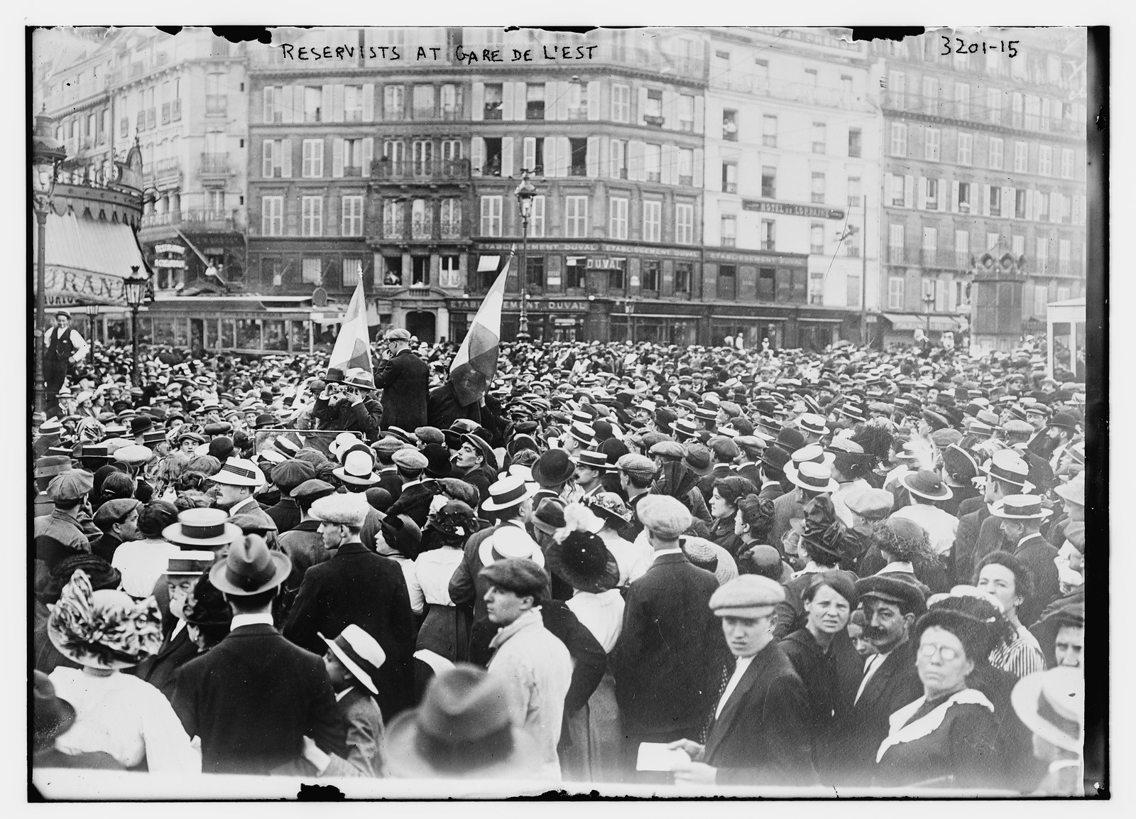 Reservists at Gare de L'est, Paris, n/a — historic photograph