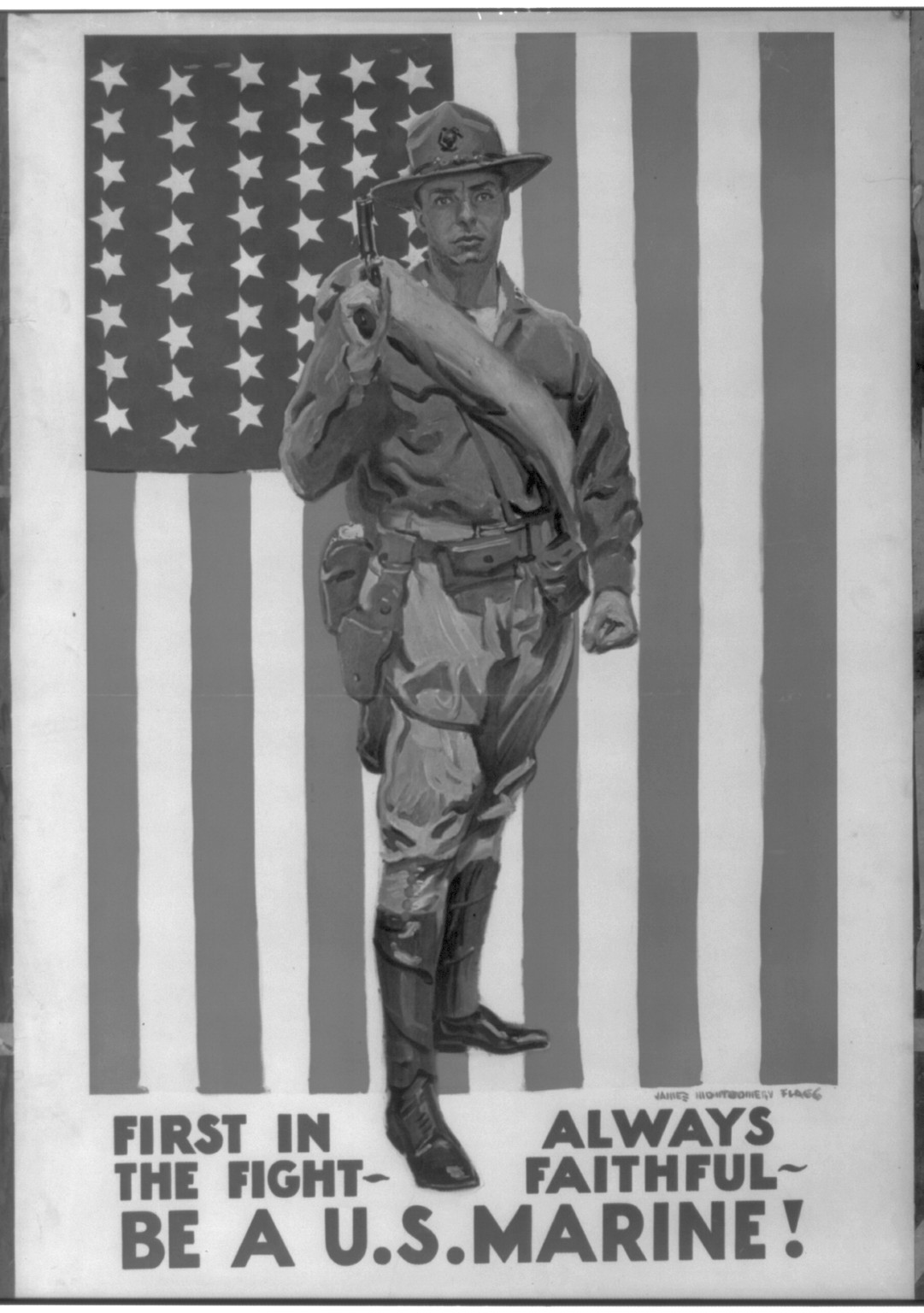 First in the fight. Always faithful. Be a U.S. Marine! / James Montgomery Flagg., 1922 — vintage poster
