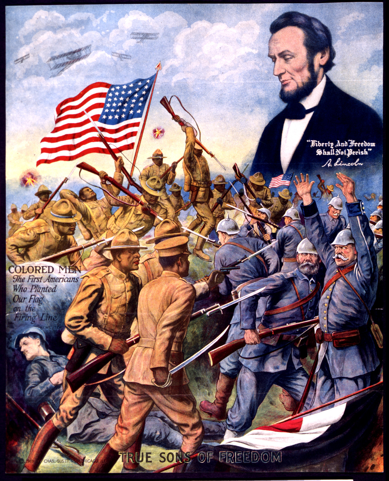 True sons of freedom, Chicago : Chas. Gustrine, 1918. — vintage poster