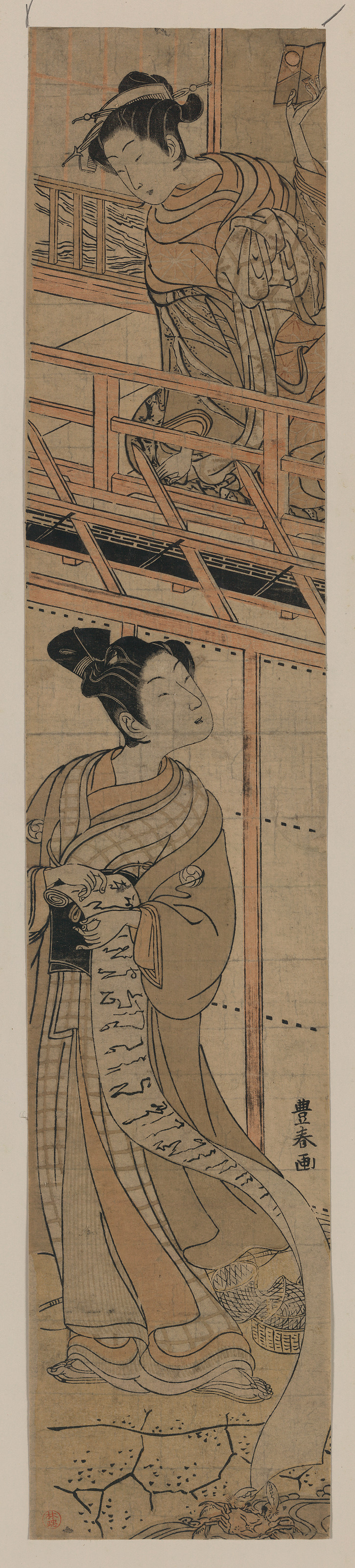 [Japanese Ukiyo-e print], 1750 — historic print