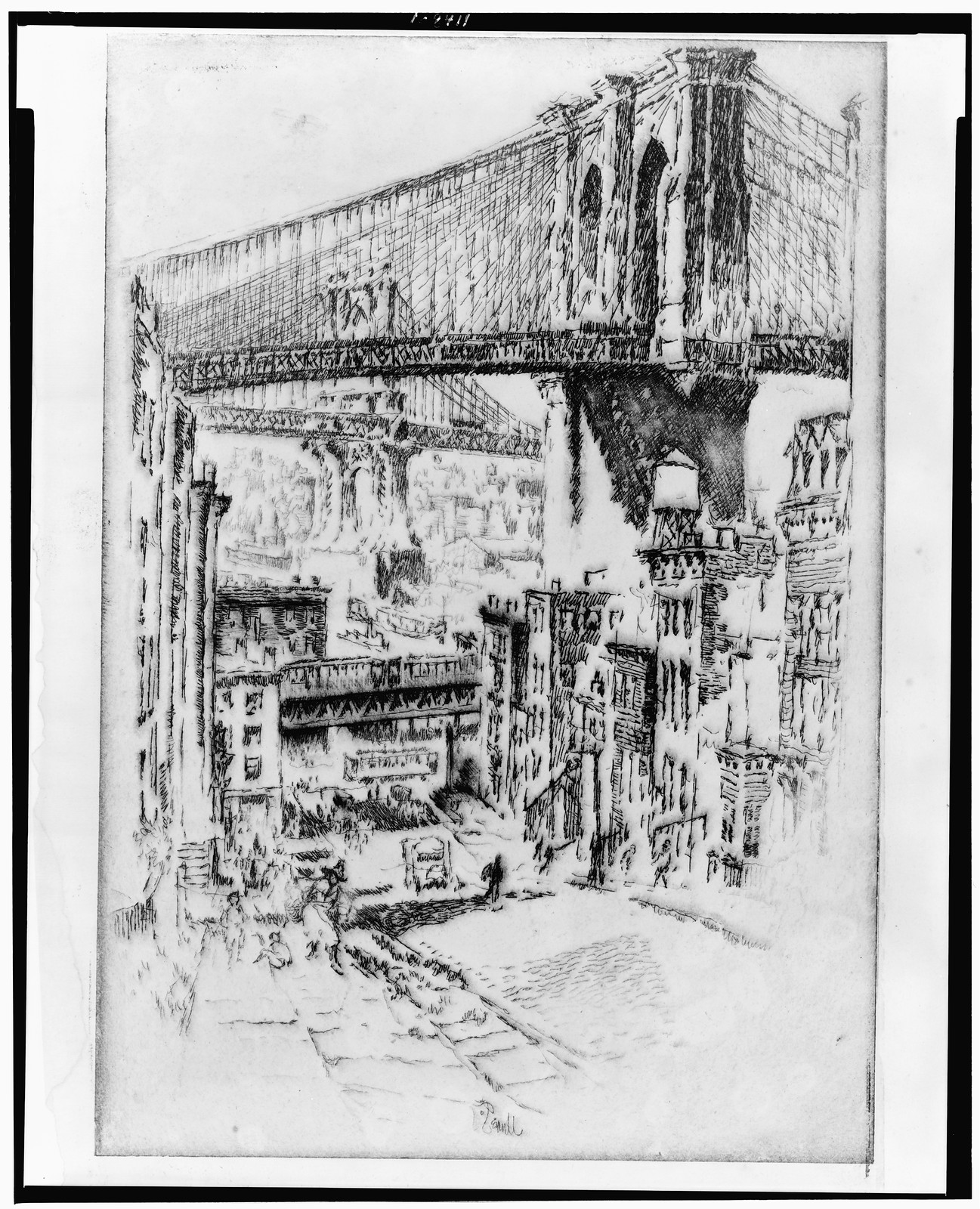 [The bridges from Brooklyn] / J. Pennell., [1921] — historic print