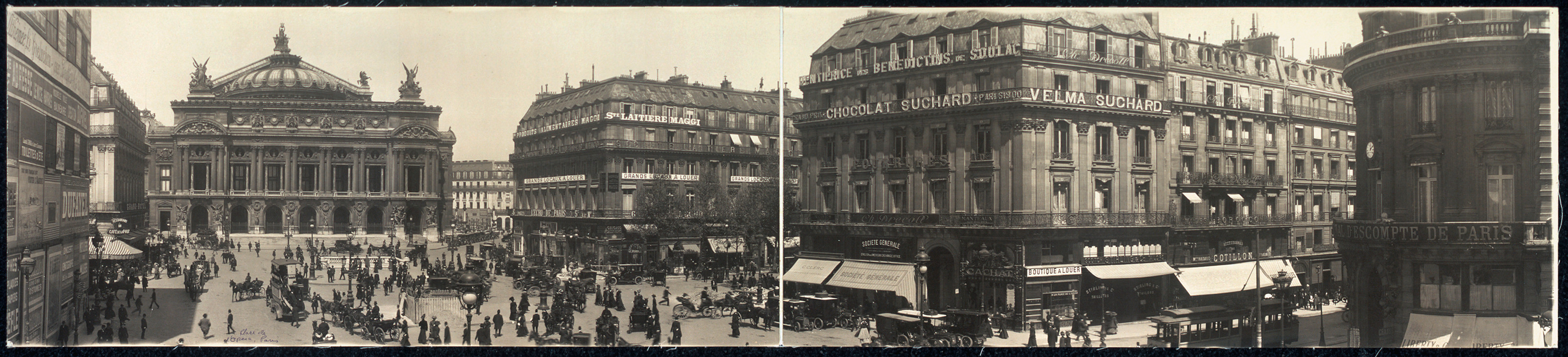 Panorama Place de LOpera, Paris, France, 1909, 1909 — historic image