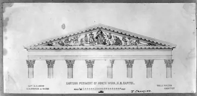 East pediment of the north wing, U.S. Capitol