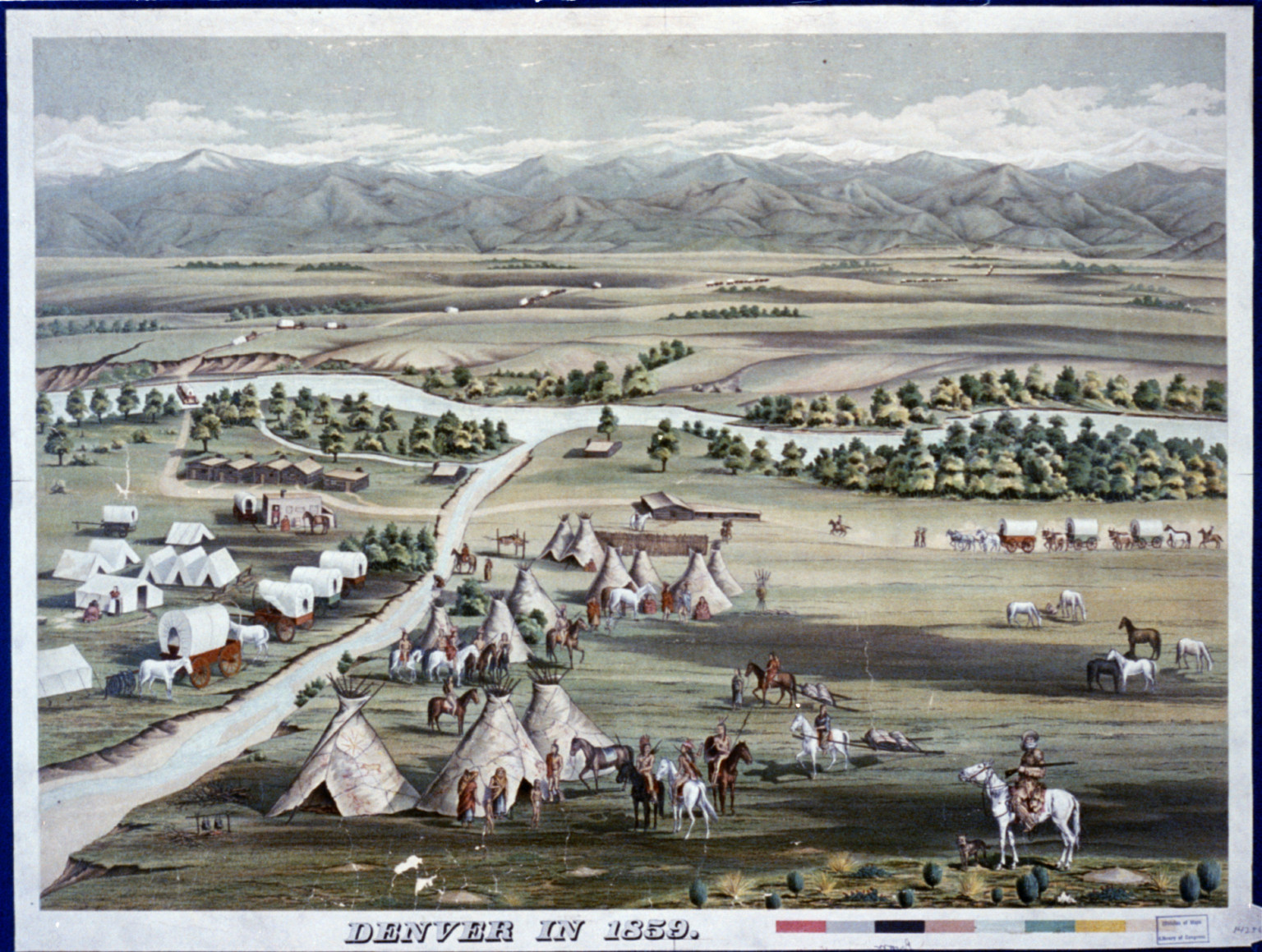 Denver in 1859, c1891 April 21. — historic print