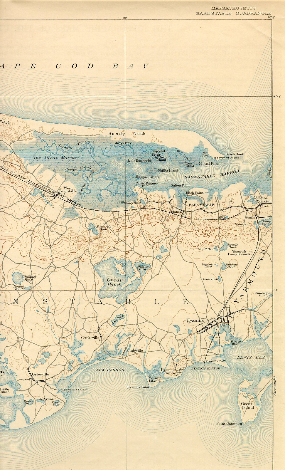 barn 93 ne, Massachusetts — antique map