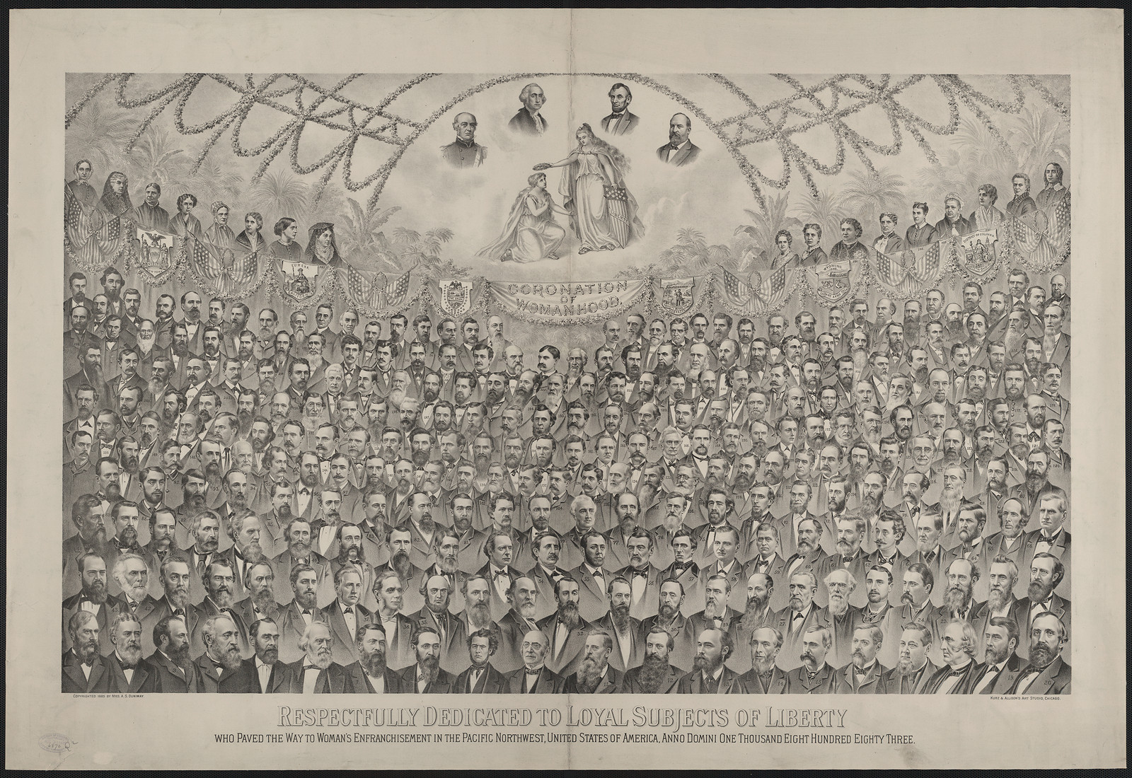 Coronation of Womanhood: Respectfully Dedicated to Loyal Subjects of Liberty — historic image