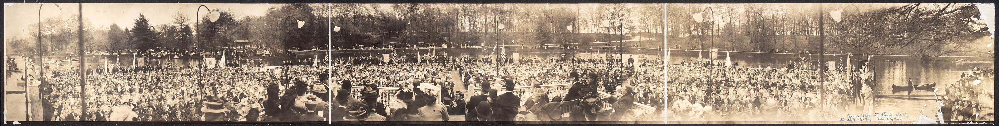 Arbor Day at park Providence, Rhode Island, 1908, 1908 — historic image