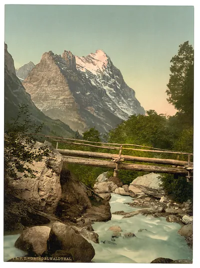 Grindelwald with Eiger Bernese Oberland Switzerland