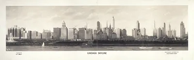 Chicago skyline, Illinois, 1927