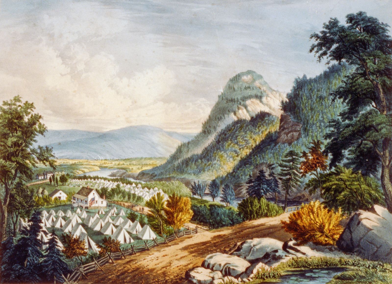 The valley of the Shenandoah, New York : Published by Currier & Ives, c1864. — antique lithograph