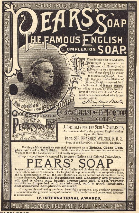 Pears' Soap advertisement: The Famous English Complexion Soap — historic image