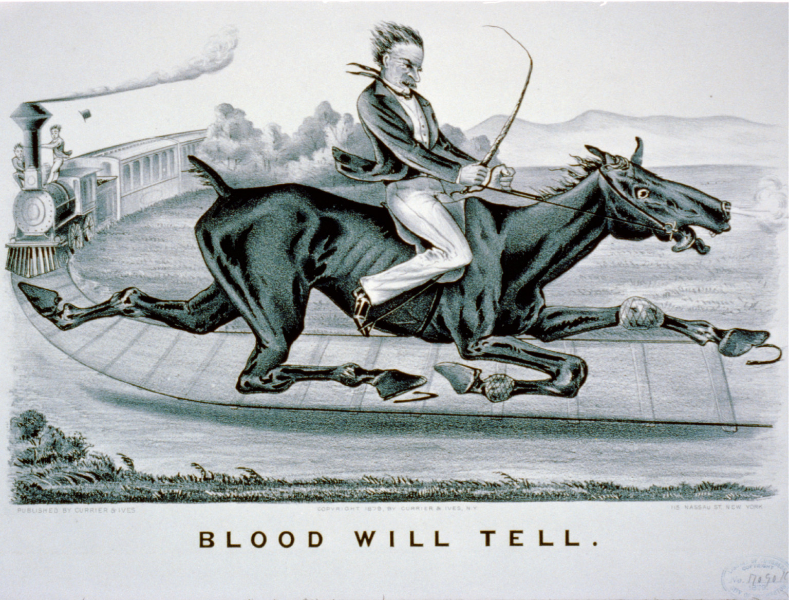 Blood will tell, [New York] : Currier & Ives, 1879. — antique lithograph