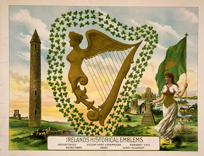 Ireland's historical emblems / Eagle Litho. Co.