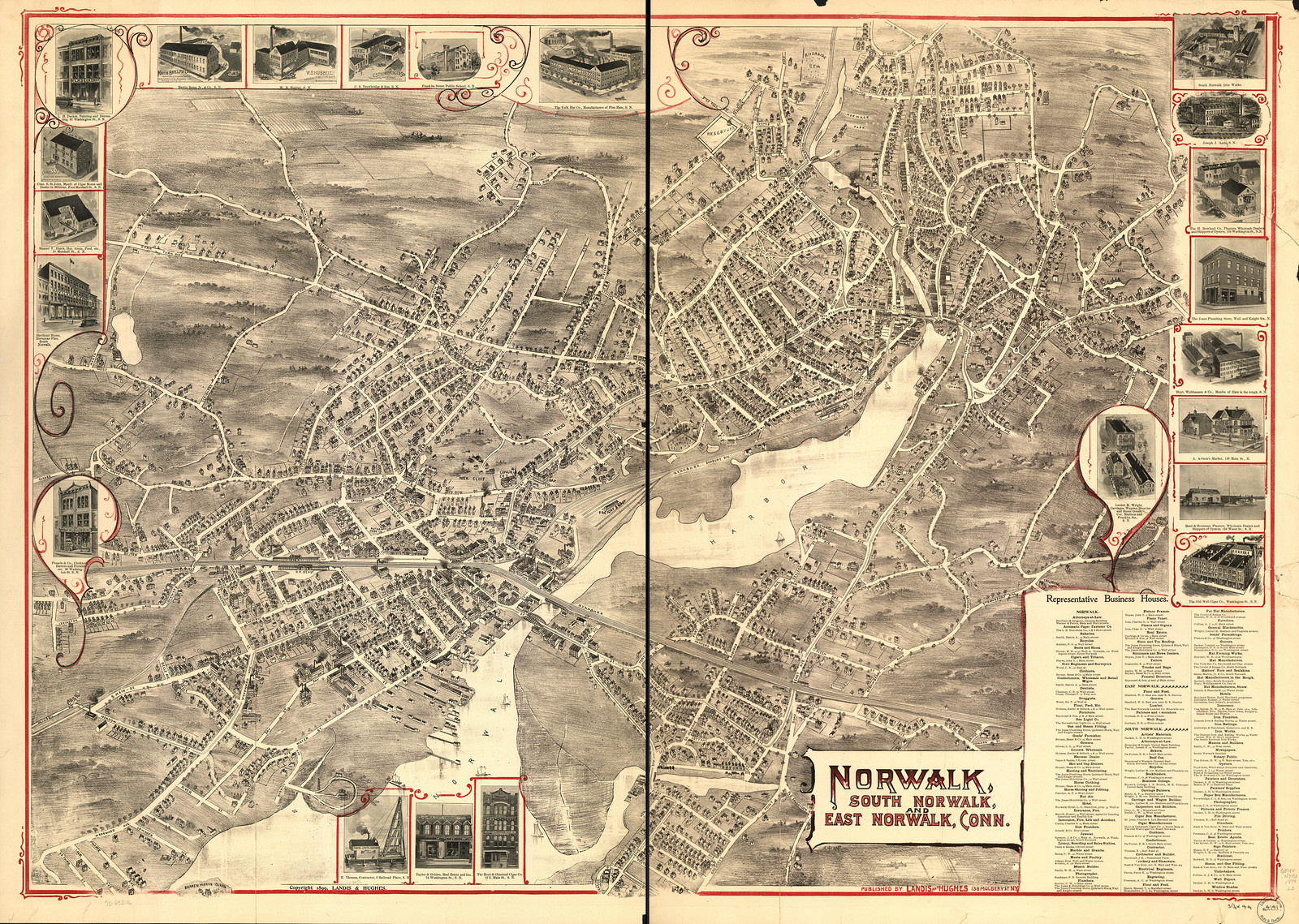Norwalk, Connecticut, 1899, 1899 — antique map