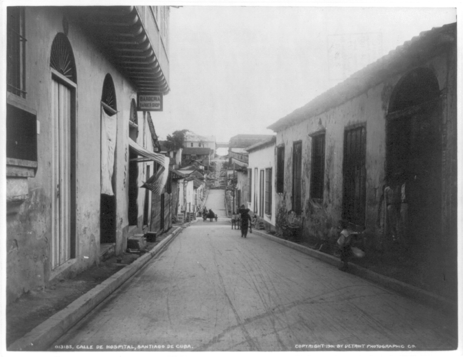 Calle de Hospital, Santiago de Cuba — historic photograph