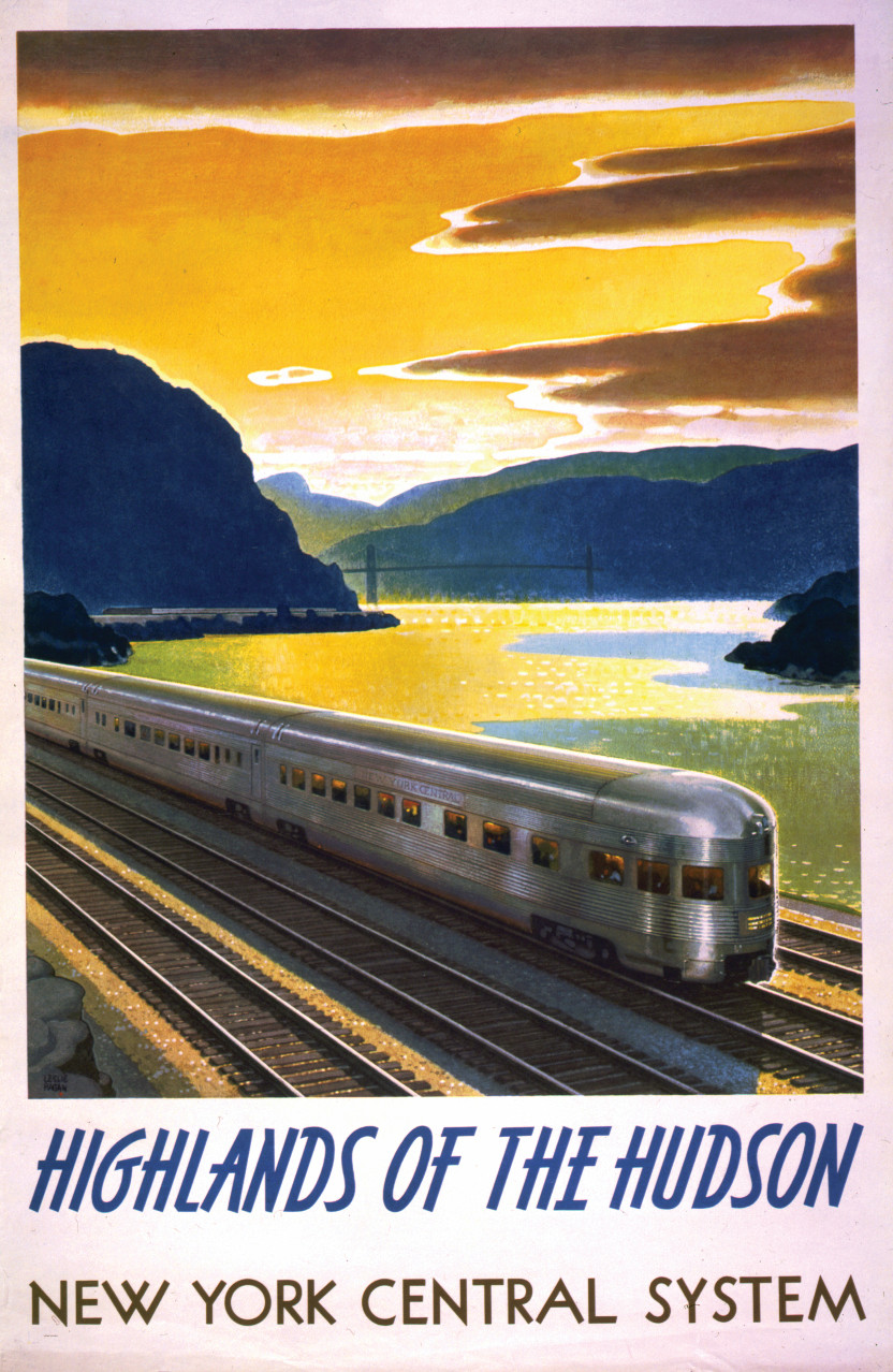 Highlands of the Hudson--New York Central System / Leslie Ragan., [194-] — vintage poster