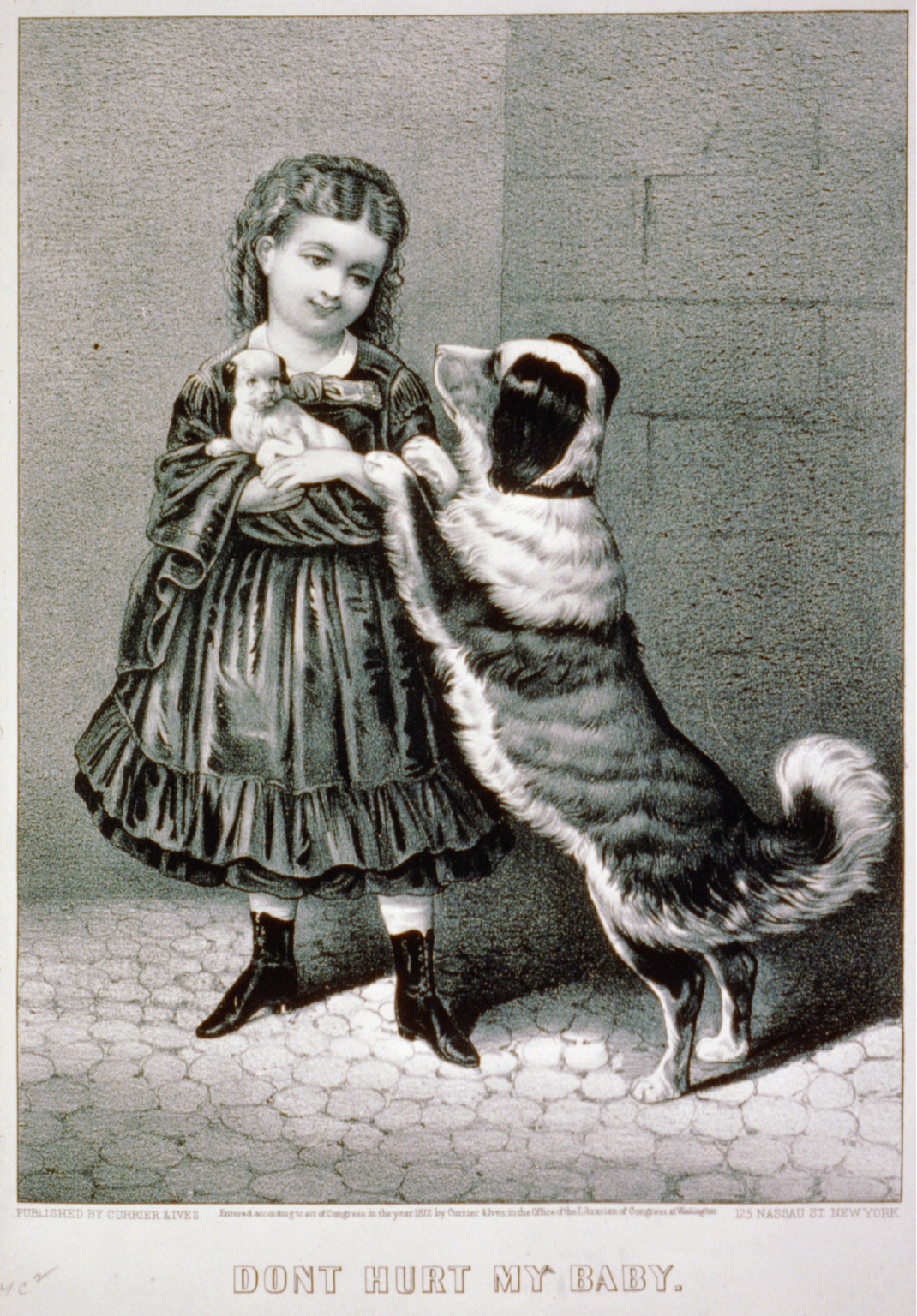 Dont hurt my baby, [New York] : Currier & Ives, 1872. — antique lithograph
