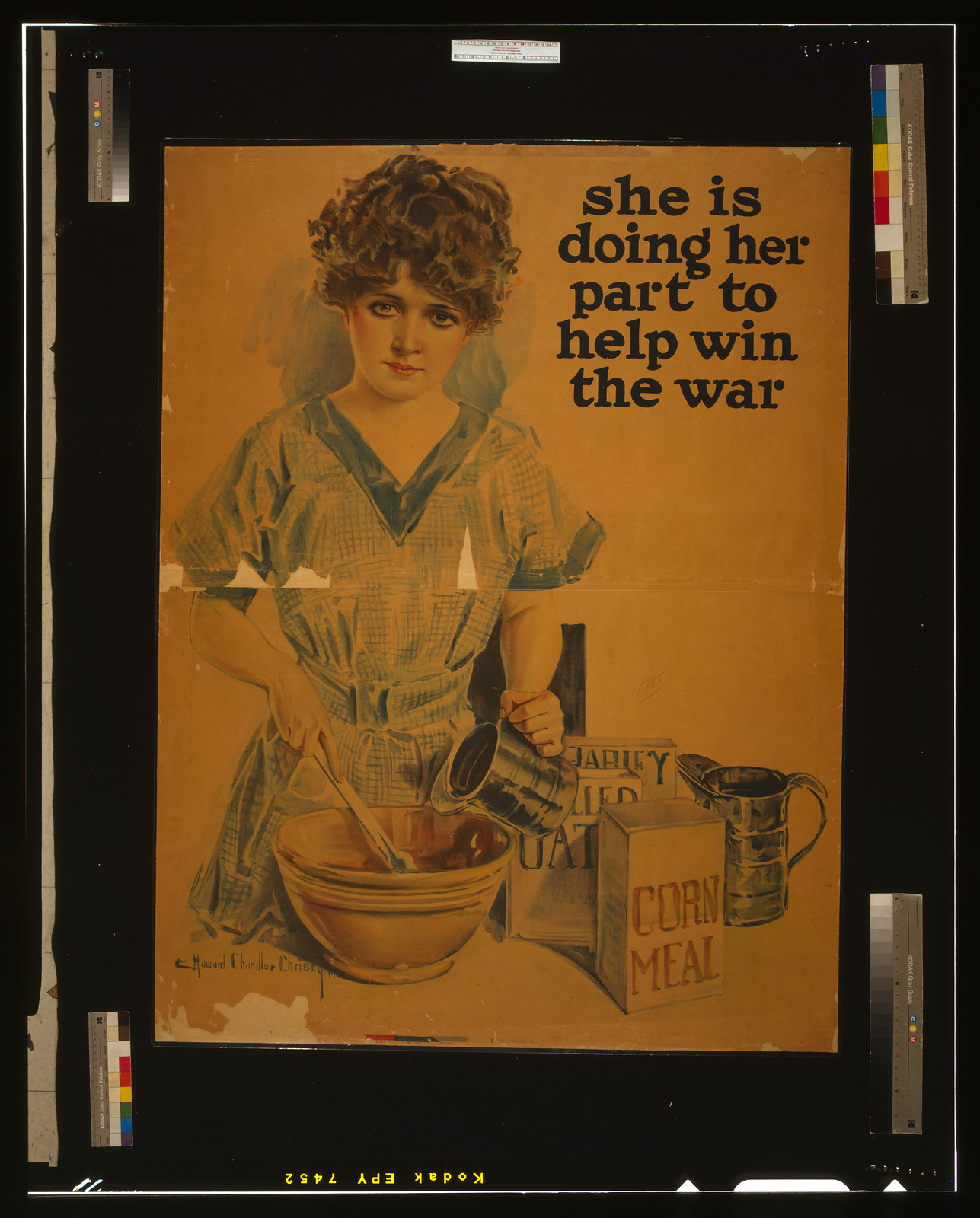 She is doing her part to help win the war / Howard Chandler Christy 1918., [S.l. : s.n.], 1918. — vintage poster