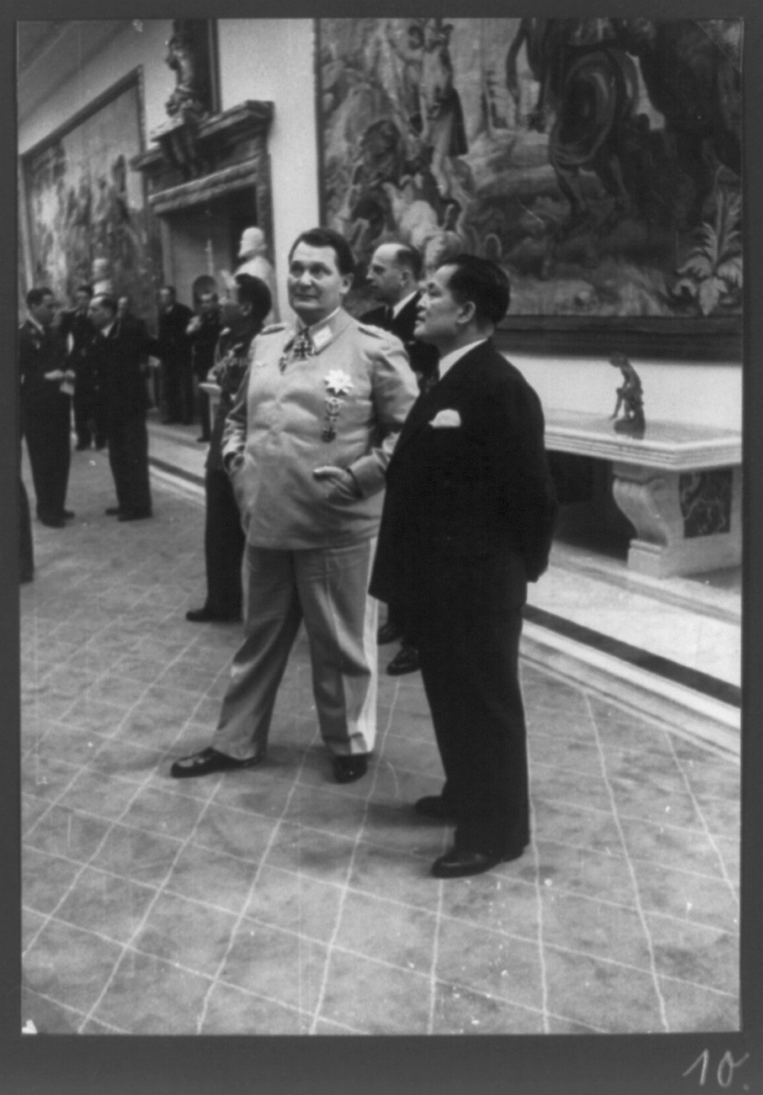 [Göring with Japanese ambassador Hiroshi Oshima at Carinhall], [1941 March 29] — historic photograph