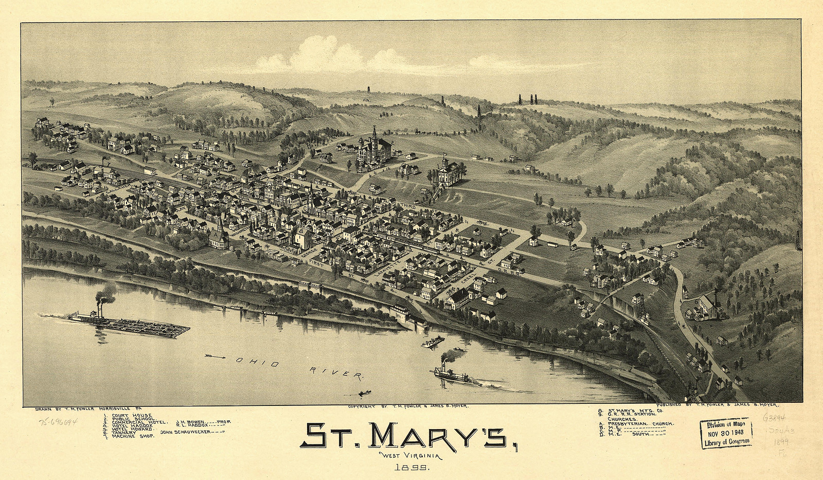 St Marys, West Virginia, 1899, 1899 — antique map