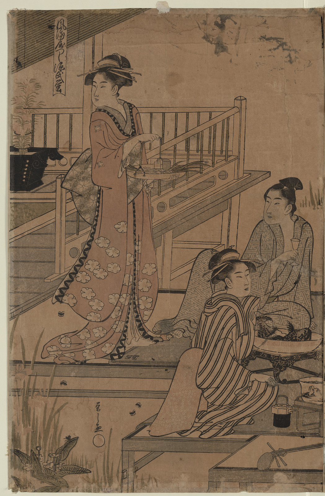 [Japanese Ukiyo-e print], 1750 — historic print