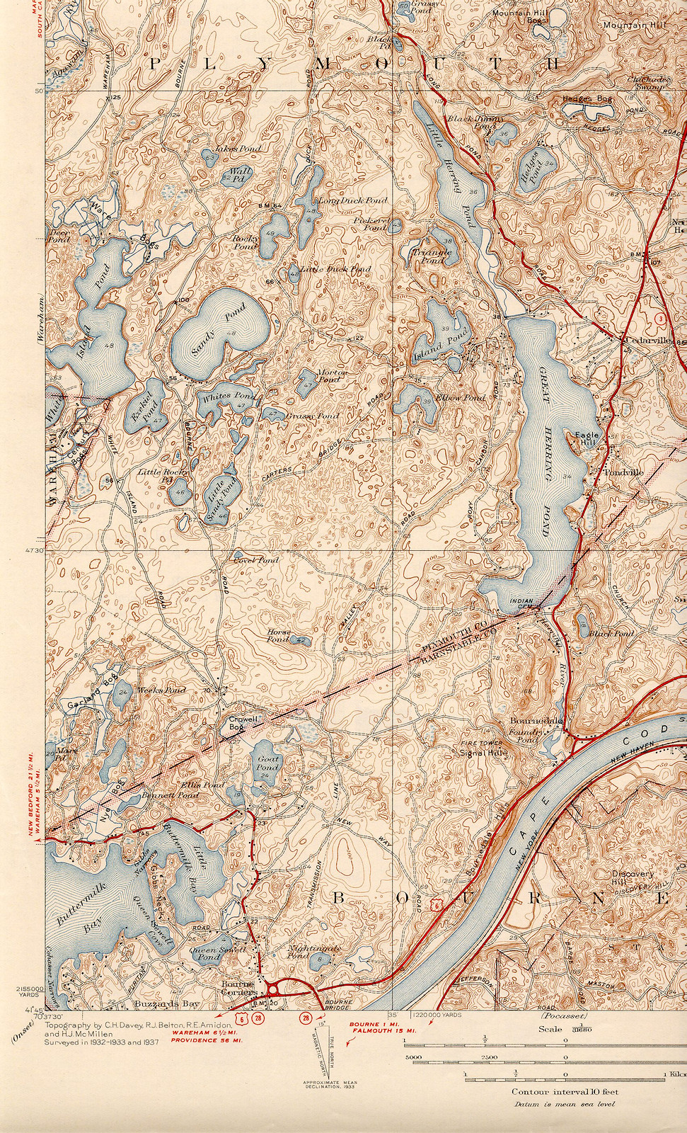 saga 40 sw, Massachusetts — antique map