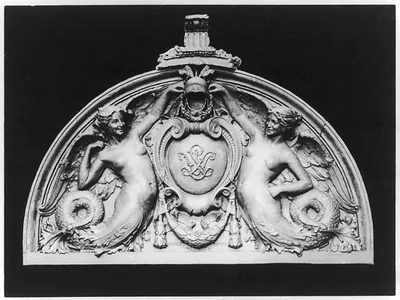 Library of Congress. Congressional Reading Rooms. Senate Reading Room. Oak doorhead by Herbert Adams