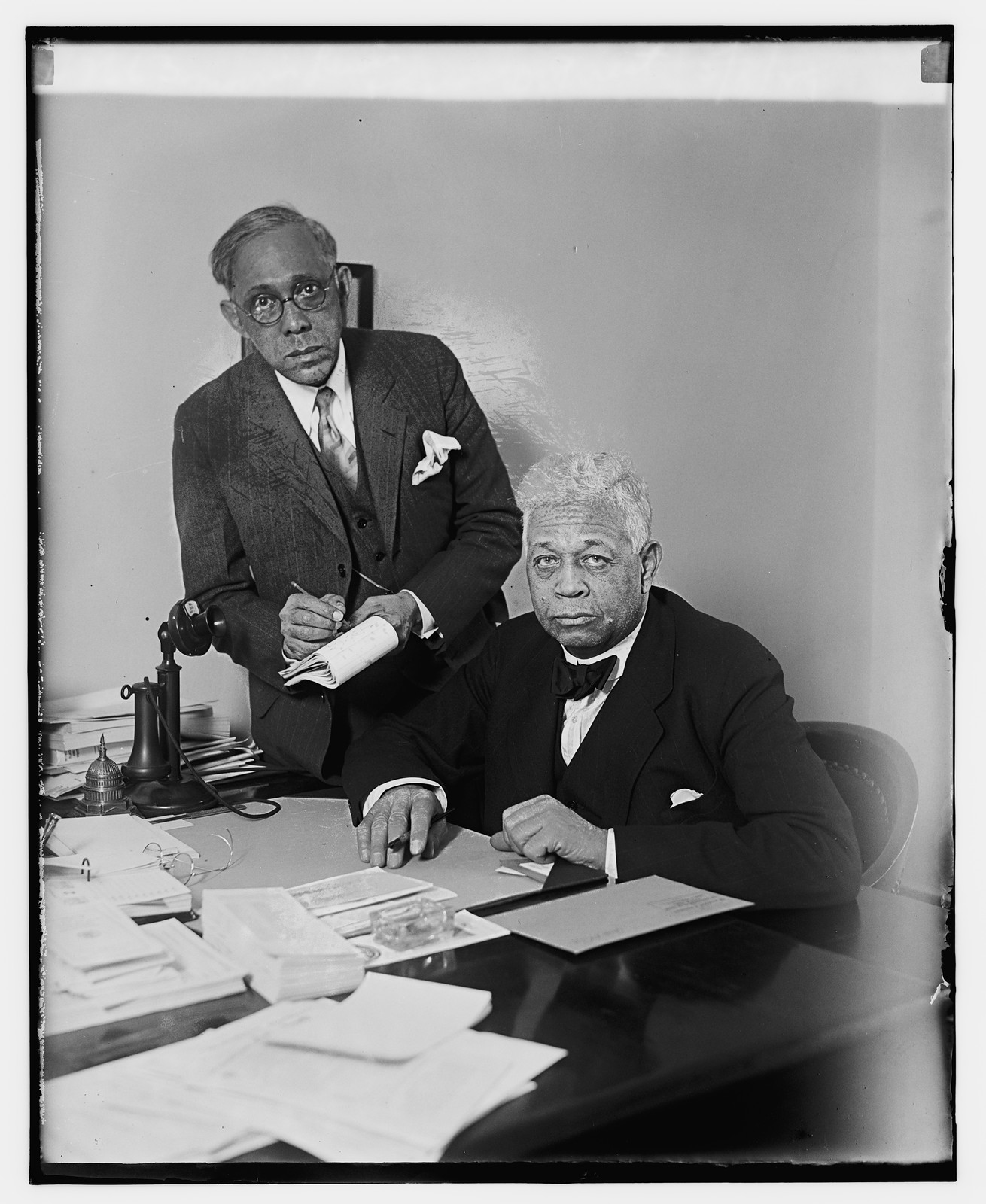 Morris Lewis & Oscar DePriest, 5/8/29, [19]29 May 8. — historic photograph