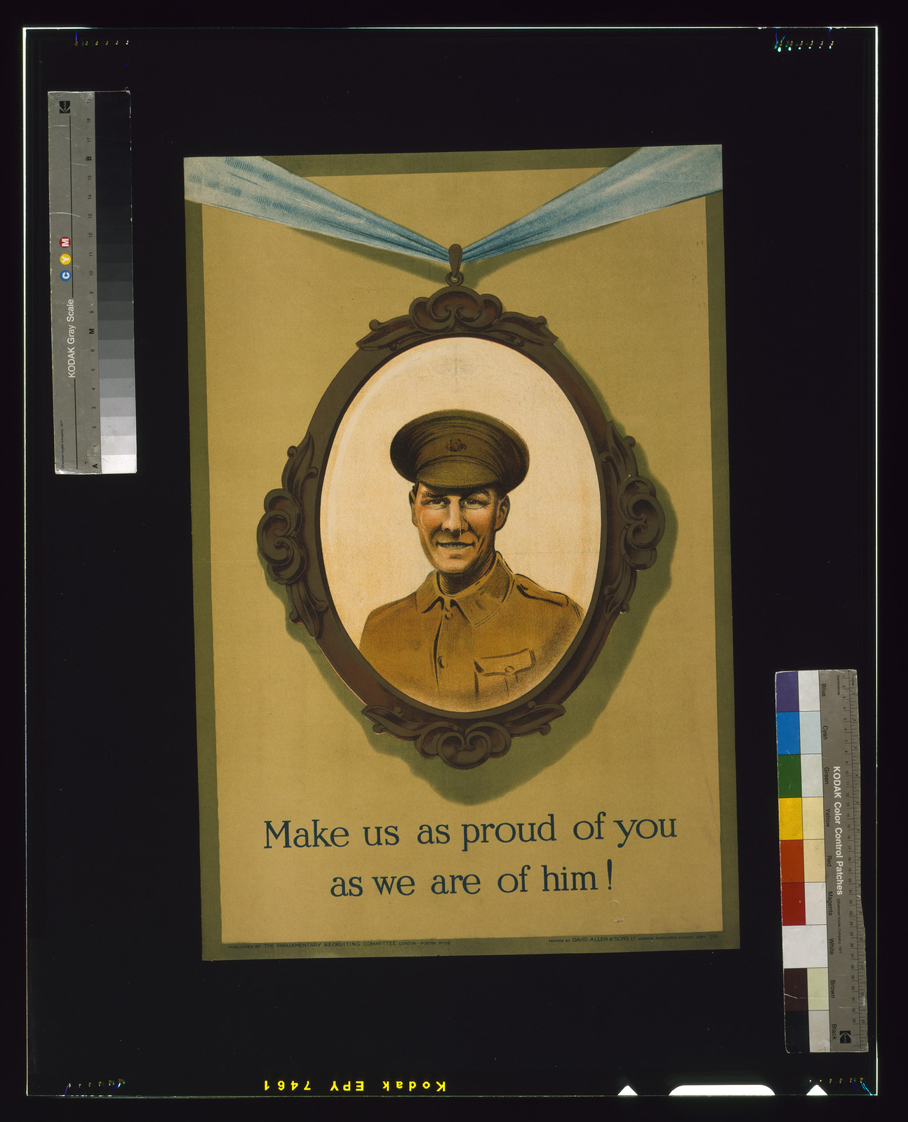 Make us as proud of you as we are of him! / printed by David Allen & Sons Ld., Harrow, Middlesex., London : Parliamentary Recruiting Committee, [1915] — vintage poster