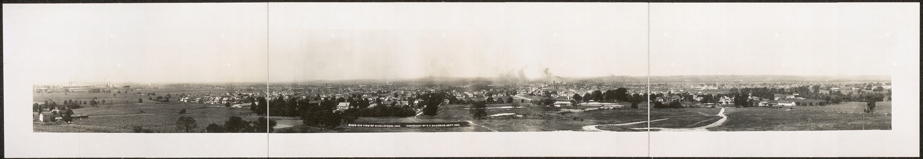 Birds eye view of Middletown, Ohio, 1915, 1915 — historic image