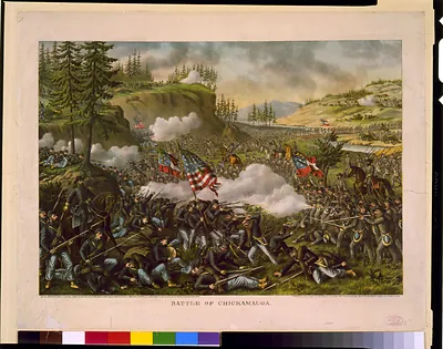 Battle of Chickamauga--Sept. 19' & 20' 1863--Federal ... (Gen. Rosecrans com.) Confederate ... (Gen. Bragg com.)