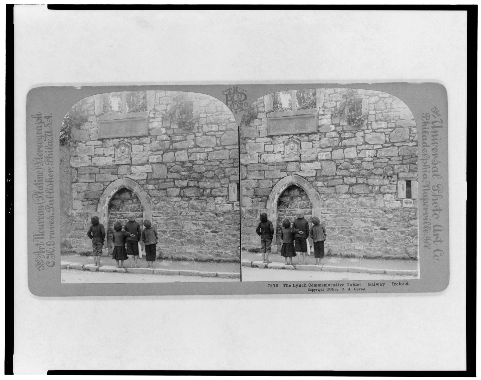The Lynch Commemorative Tablet. Galway, Ireland, Philadelphia, Pa. : C.H. Graves, c1904. — historic photograph