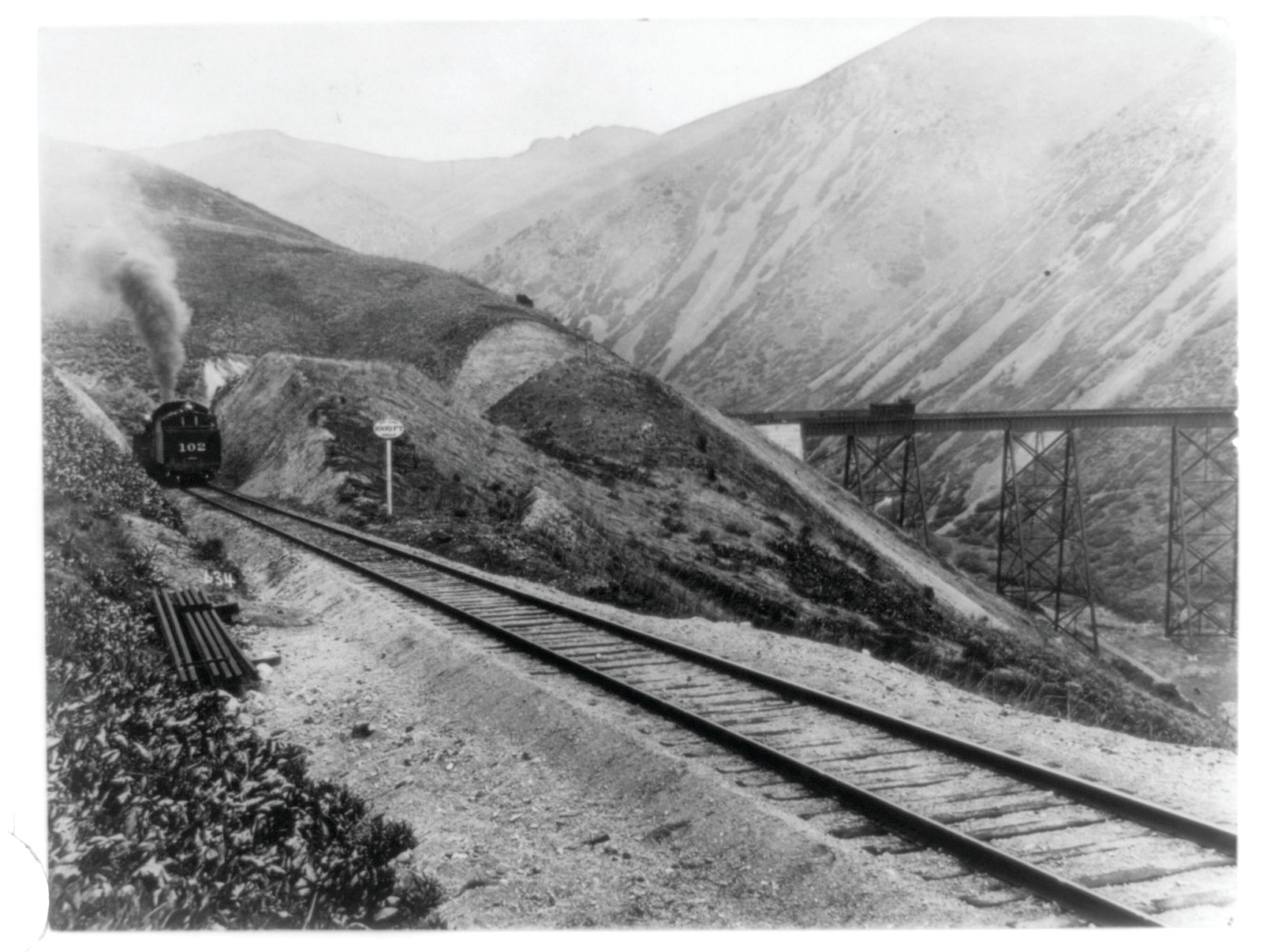 [Railroad trains, Utah], c1914. — historic photograph