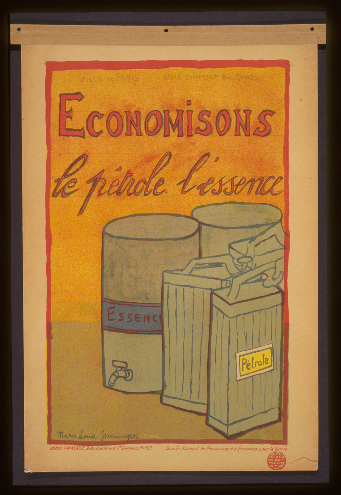 Eacutenomisons le peacuteole lessence, 1918 — vintage poster