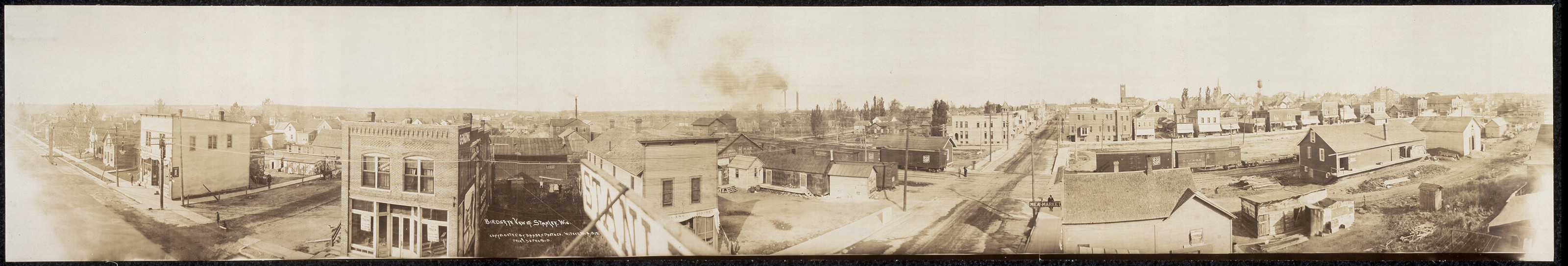 Birdseye view of Stanley, Wisconsin, 1912, 1912 — historic image