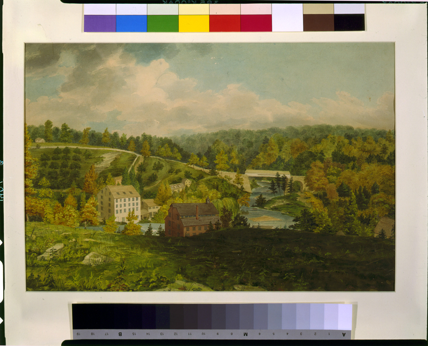 Mill on the Brandywine, Delaware, [ca. 1828] — historic drawing
