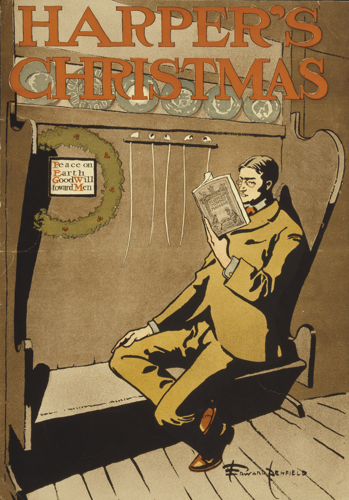 Harper's Christmas, c. 1897 — vintage poster