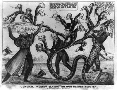 General Jackson slaying the many headed monster
