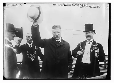 T. Roosevelt leaving England for U.S.