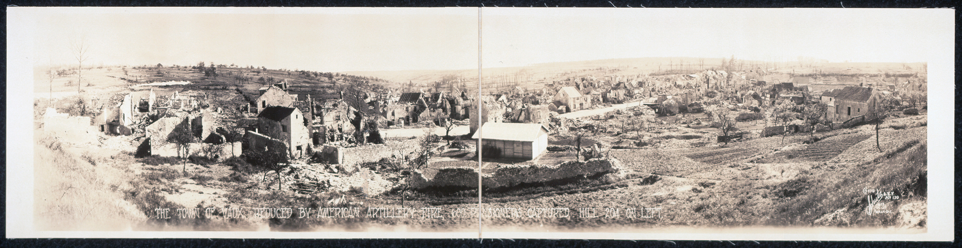 The Town of Vaux, France, 1918, 1918 — historic image