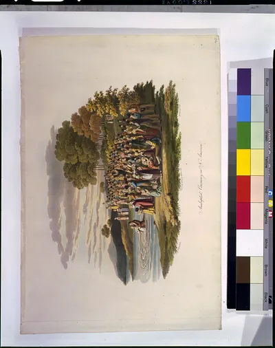 Anabaptist ceremony in N. America / J. Milbert del. ; M. Dubourg sculp.