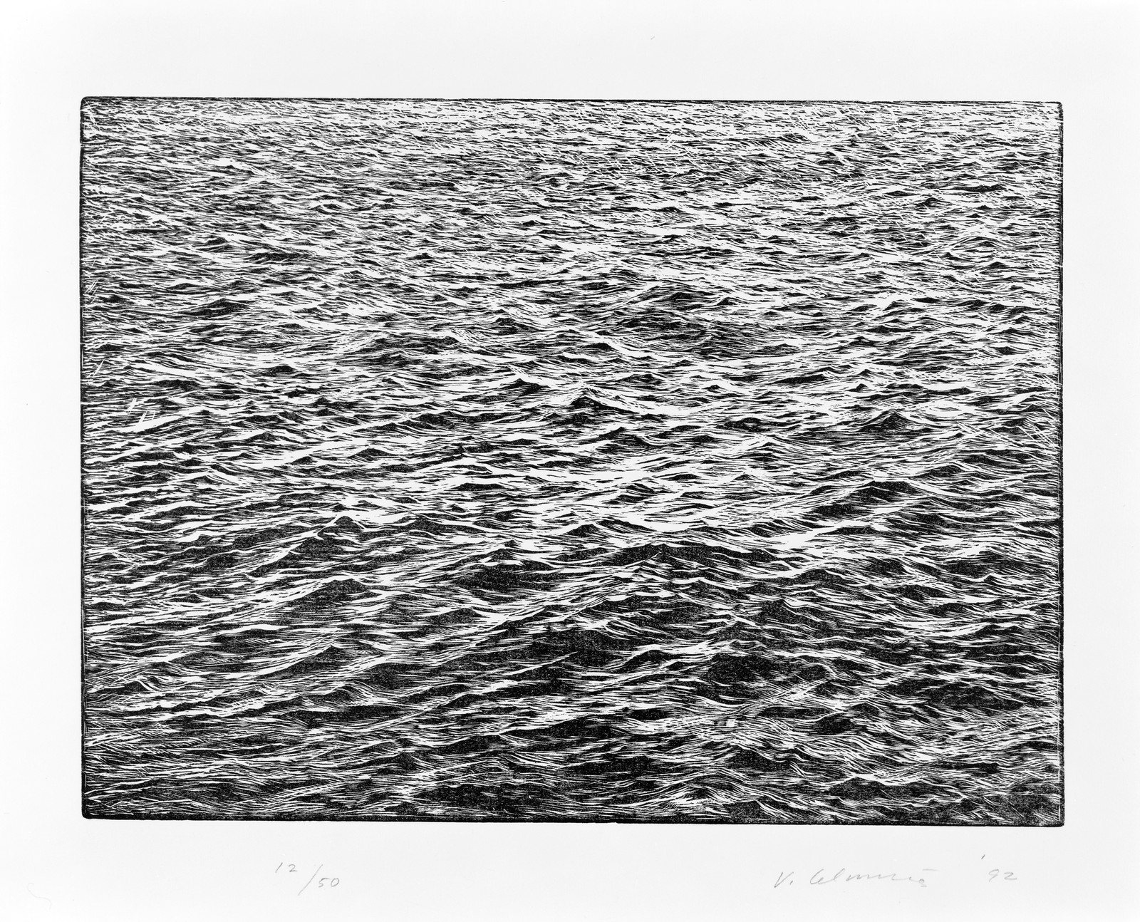 [Ocean surface] / V. Celmins '92., [The Grenfell Press Ltd.], 1992. — historic print